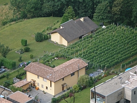 Casa alla Cascata from above (2010), self-catering holiday apartment, Maggia