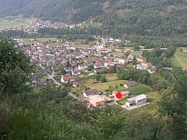 Casa alla Cascata from above (2010), self-catering holiday apartment, Maggia