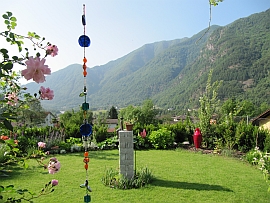 Stone pergola & grill with panoramic view of the valley