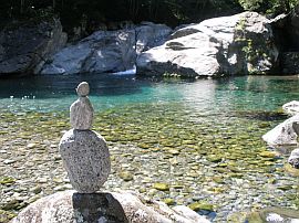 stunningly beautiful river at Grotto Pozzasc in Peccia (HIGHLY RECOMMENDED RESTAURANT!)