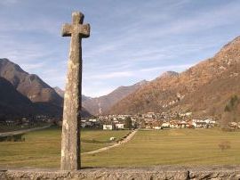 Village of Maggia in the Maggia Valley, Ticino, Switzerland