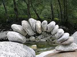 stone arch, Maggia river, Maggiatal / Vallemaggia