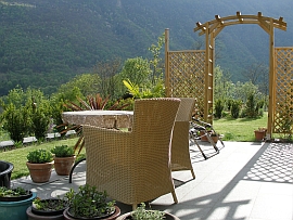 Terrace with panoramic view of the Maggia Valley