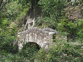 stone bridge in the woods above Verscio