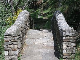 stone bridge in the woods above Verscio